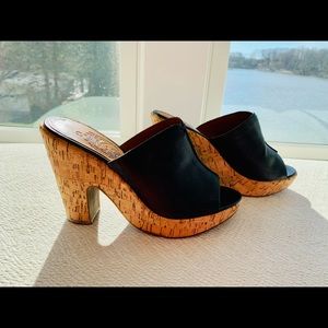 Nine West Vintage Collection cork cut-out wedges